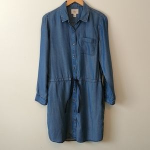 Bass Chambray Long Sleeved Dress